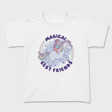 Girl And Pony Best Friend Quote Magical, Tricou Copii