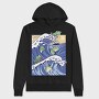 Kanagawa Wave Frogs Japanese, Hanorac Oversize Barbati (Unisex)