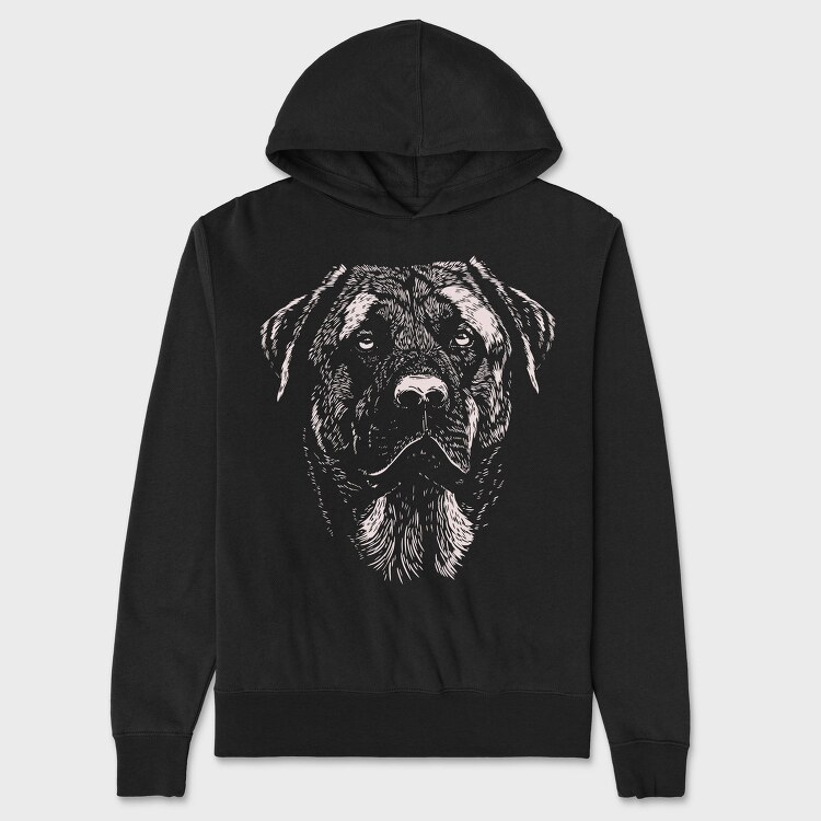Kangal Dog Sketch, Hanorac Oversize Barbati (Unisex)