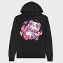 Kawaii Anime Animals Panda, Hanorac Oversize Barbati (Unisex)