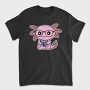 Kawaii Axolotl Reading, Tricou Barbati (Unisex)