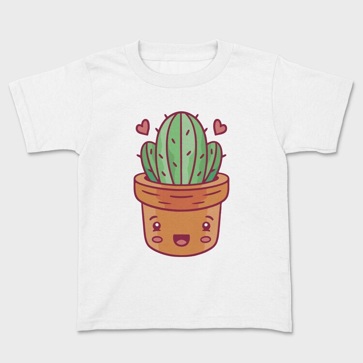 Kawaii Cactus In A Pot, Tricou Copii