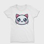 Kawaii Cute Cat Face, Tricou Femei
