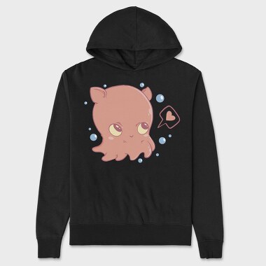 Kawaii Flap Jack Octopus, Hanorac Oversize Barbati (Unisex)