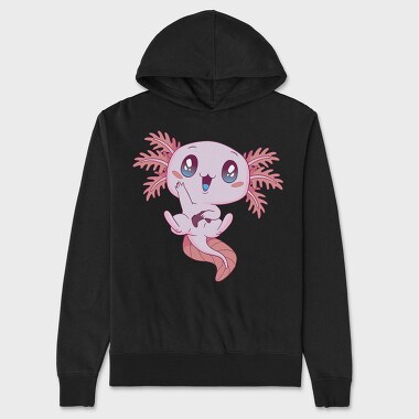 Kawaii Gaming Axolotl Gamer, Hanorac Oversize Barbati (Unisex)