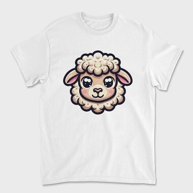Kawaii Sheep Face, Tricou Barbati (Unisex)