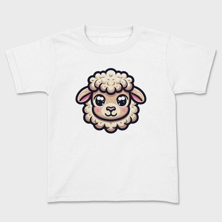 Kawaii Sheep Face, Tricou Copii