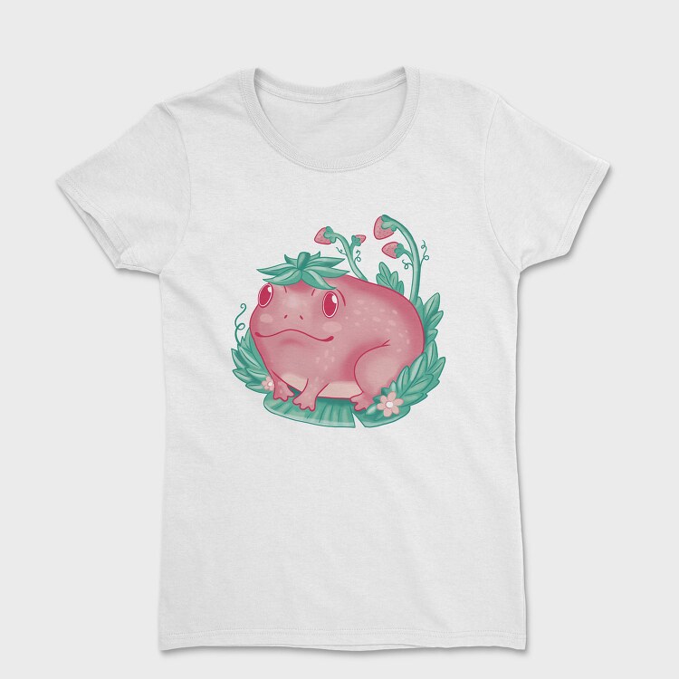 Kawaii Strawberry Happy Frog, Tricou Femei