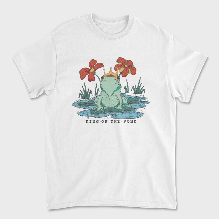 King Of The Pond Cottagecore Frog, Tricou Barbati (Unisex)