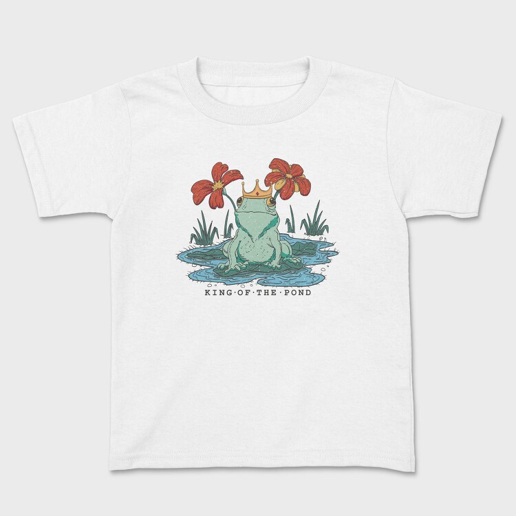 King Of The Pond Cottagecore Frog, Tricou Copii