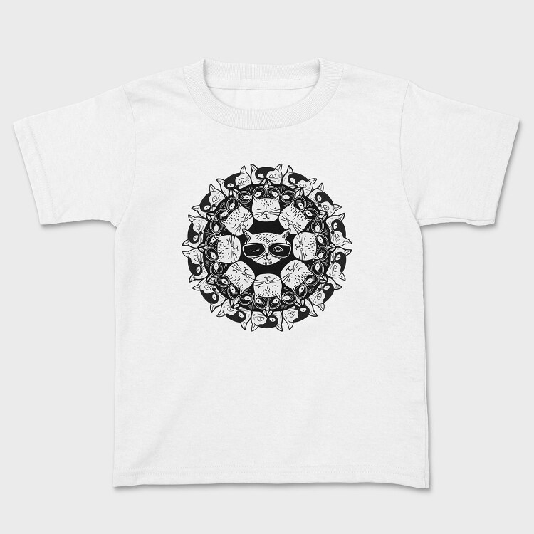 Kitty Cats Mandala, Tricou Copii