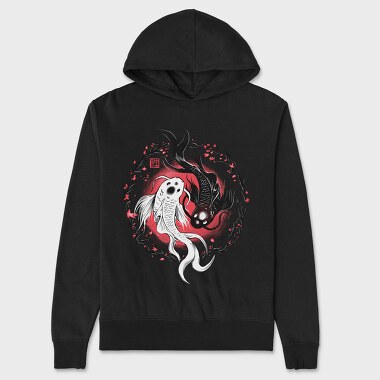 Koi Fish Yin Yang, Hanorac Oversize Barbati (Unisex)