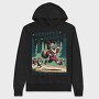Krampus Comes Retro Comic, Hanorac Oversize Barbati (Unisex)