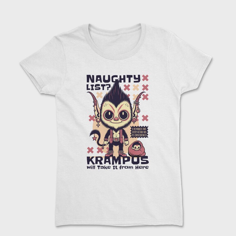Krampus Naughty List, Tricou Femei