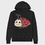 Ladybug Smiley, Hanorac Oversize Barbati (Unisex)