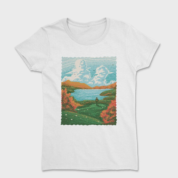 Lake Sight Painting, Tricou Femei