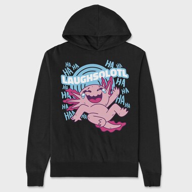 Laughsolotl Funny Axolotl Laughing, Hanorac Oversize Barbati (Unisex)