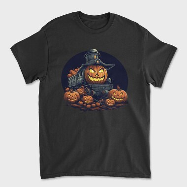 Halloween Pumpkin Train King, Tricou Barbati (Unisex)
