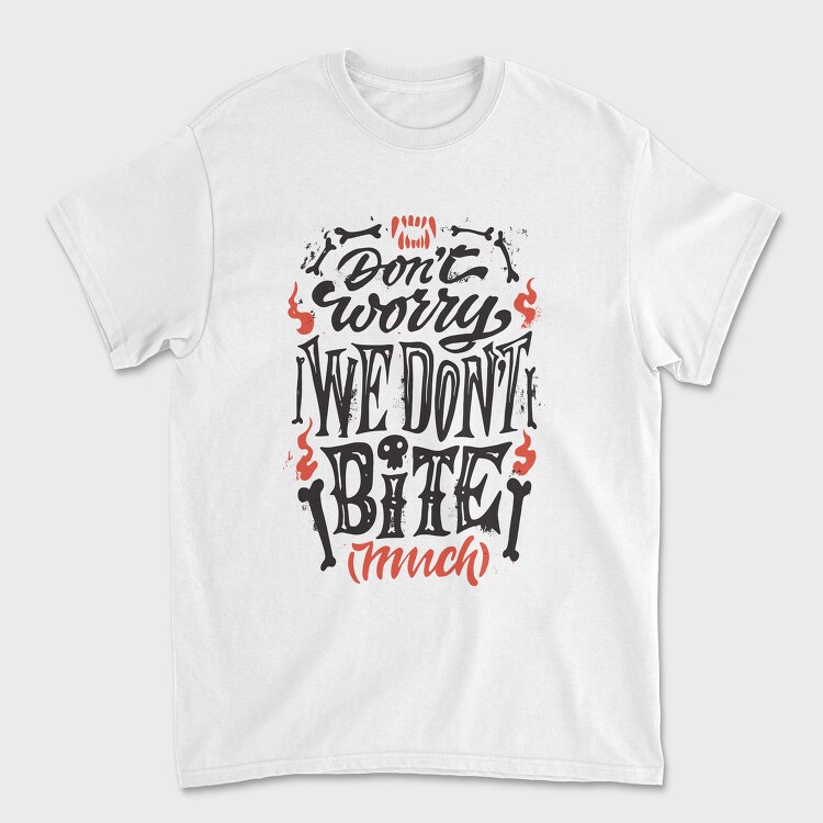 Halloween Vampire Quote We Don'T Bite Much, Tricou Barbati (Unisex)