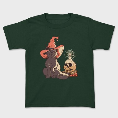 Halloween Witch Cat, Tricou Copii