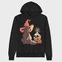 Halloween Witch Cat, Hanorac Oversize Barbati (Unisex)