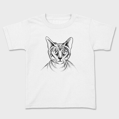 Hand Drawn Cat, Tricou Copii