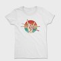 Hand Holding Drum Sticks Drummer Retro Sunset, Tricou Femei