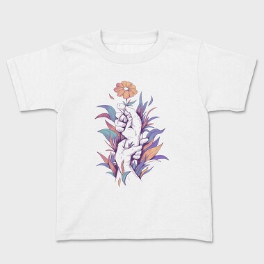 Hands Holding A Flower Plants, Tricou Copii