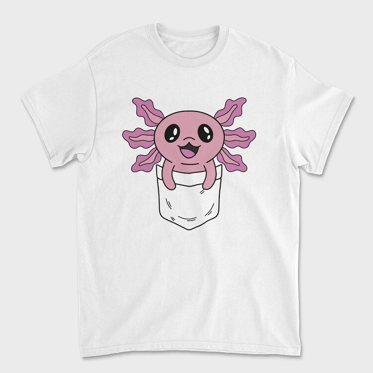 Happy Pocket Axolotl Animal, Tricou Barbati (Unisex)