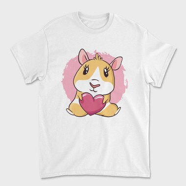 Heart Guinea Pig With, Tricou Barbati (Unisex)