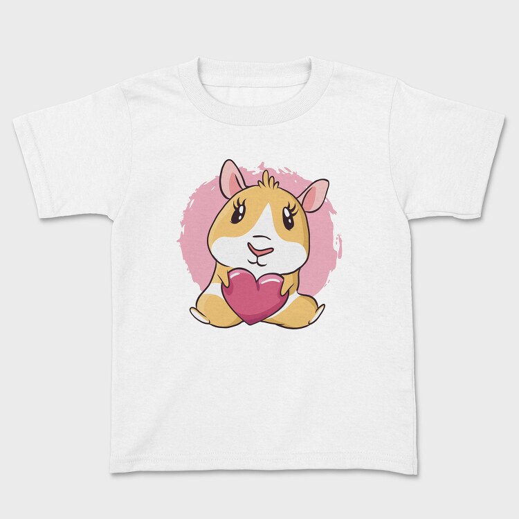 Heart Guinea Pig With, Tricou Copii