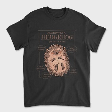 Hedgehog Anatomy Cute, Tricou Barbati (Unisex)