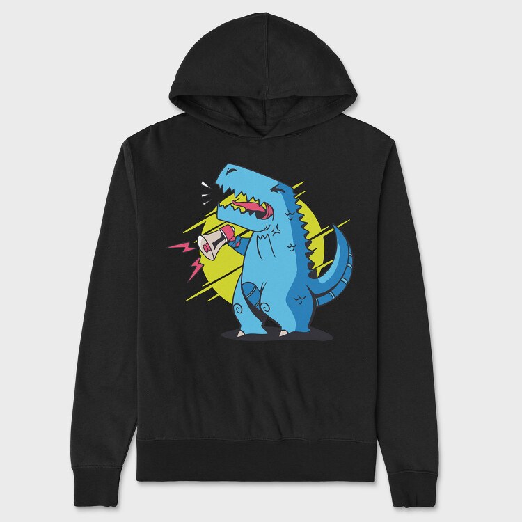 T Rex Megaphone Loud, Hanorac Oversize Barbati (Unisex)