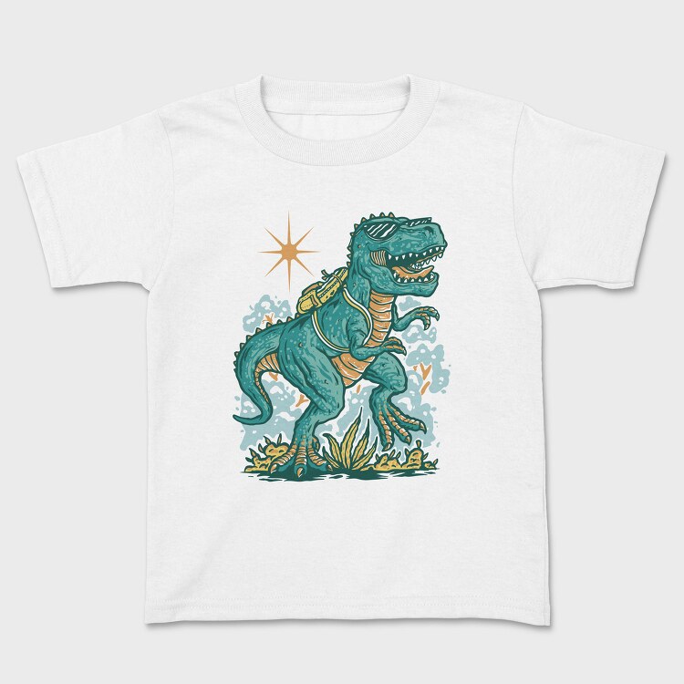 T Rex School Backpack, Tricou Copii