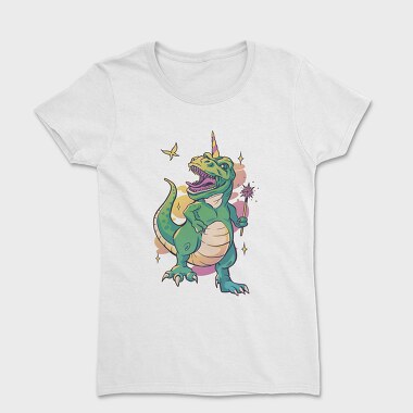T Rex With Magic Wand Dino Fairy, Tricou Femei