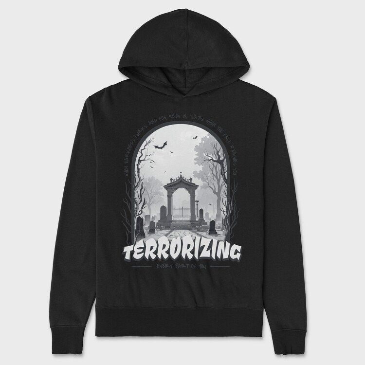 Terrorizing Graveyard When The Darkness, Hanorac Oversize Barbati (Unisex)