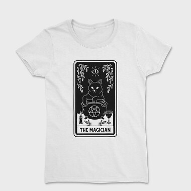 The Magician Tarot Card Cat, Tricou Femei