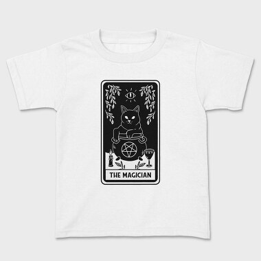 The Magician Tarot Card Cat, Tricou Copii