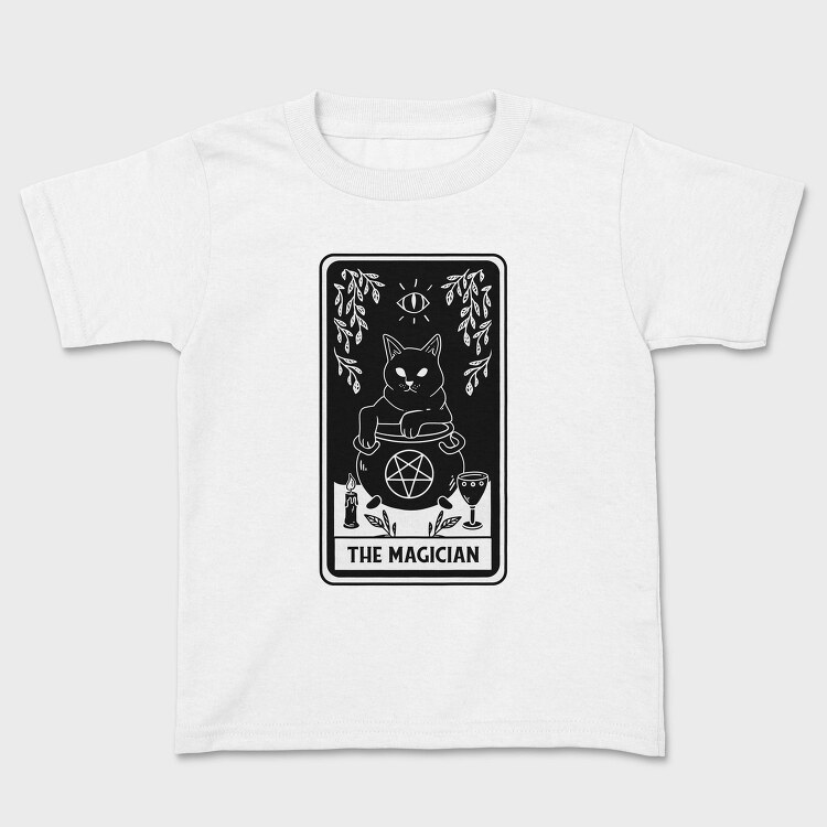 The Magician Tarot Card Cat, Tricou Copii