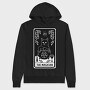 The Magician Tarot Card Cat, Hanorac Oversize Barbati (Unisex)