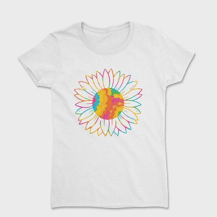 Tie Dye Sunflower, Tricou Femei