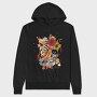 Tiger And Skull Abstract 001, Hanorac Oversize Barbati (Unisex)