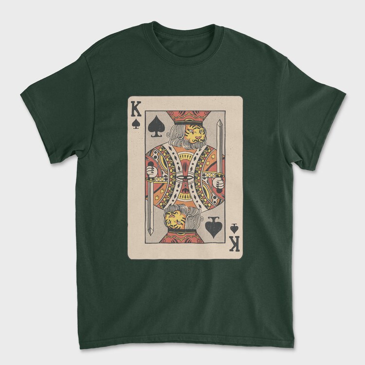 Tiger King Of Spades Card, Tricou Barbati (Unisex)