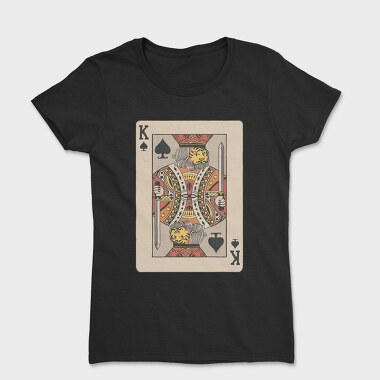 Tiger King Of Spades Card, Tricou Femei