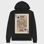 Tiger King Of Spades Card, Hanorac Oversize Barbati (Unisex)