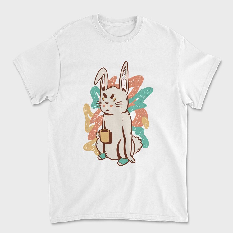 Tired Rabbit Bad Mood Bunny, Tricou Barbati (Unisex)
