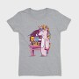 Tired Unicorn With Coffee, Tricou Femei
