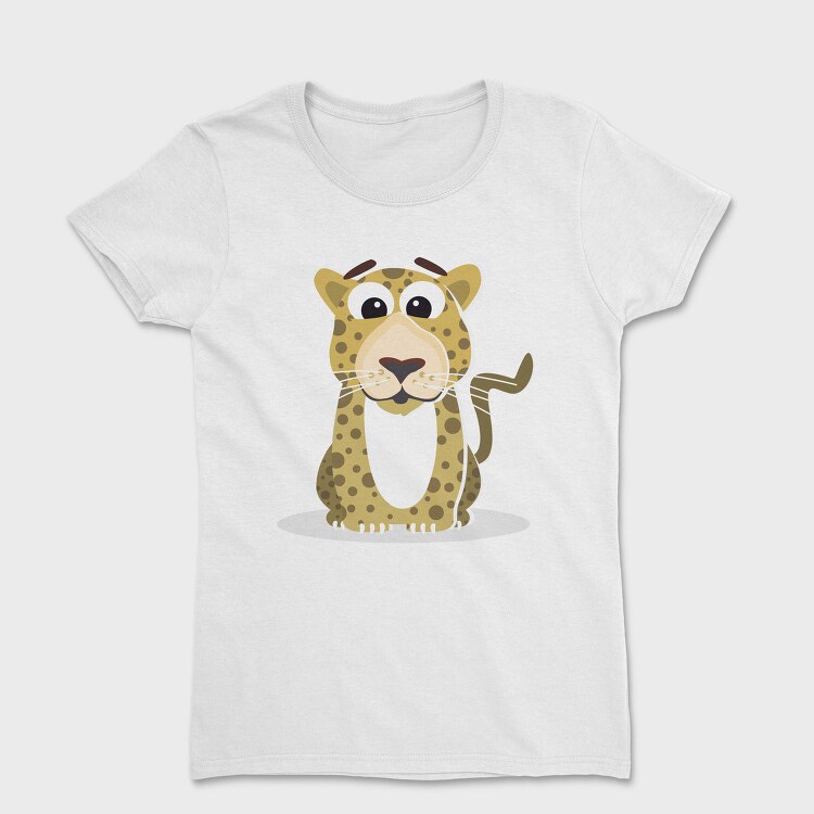 Leopard Cartoon Vibes, Tricou Femei