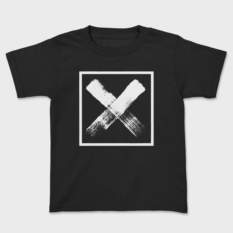 Letter X In Square Grunge, Tricou Copii