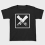 Letter X In Square Grunge, Tricou Copii